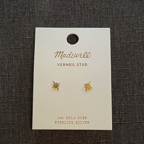 Madewell Jewelry - Madewell Vermeil Bright Star Stud Earrings NWT
